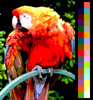 Sega Master System color palette as parrot in png format